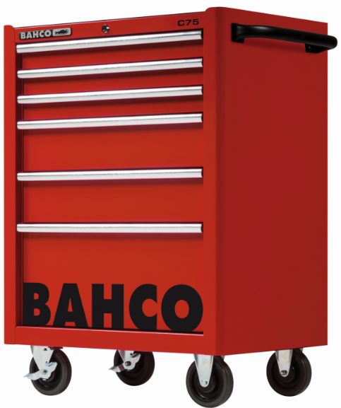 Servante classique C75 - 6 tiroirs, rouge, 986 x 501 x 763 mm - Système Lock&Go - 1475K6RED_0