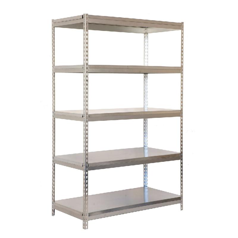 SimonRack Rayonnage industriel, 2000x1000x600 mm, 300 kg au point de flexion, 5 étagères métalliques, rayonnage garage, Galvanisé- Bricoforte - ar_0