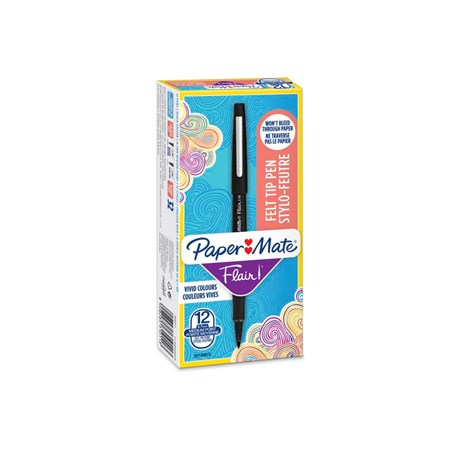 STYLO FEUTRE FLAIR NOIR (VENDU PAR 12)