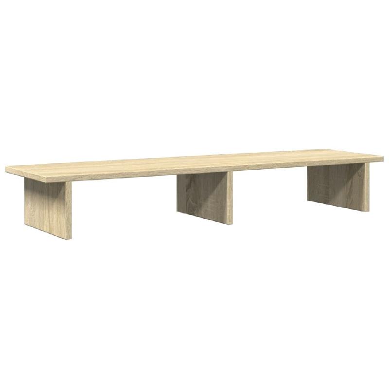 Support de moniteur table meuble bureau sonoma 100 x 27 x 15 cm bois d'ingénierie marron 02_0044977 - marron Bois massif 3000220427424_0