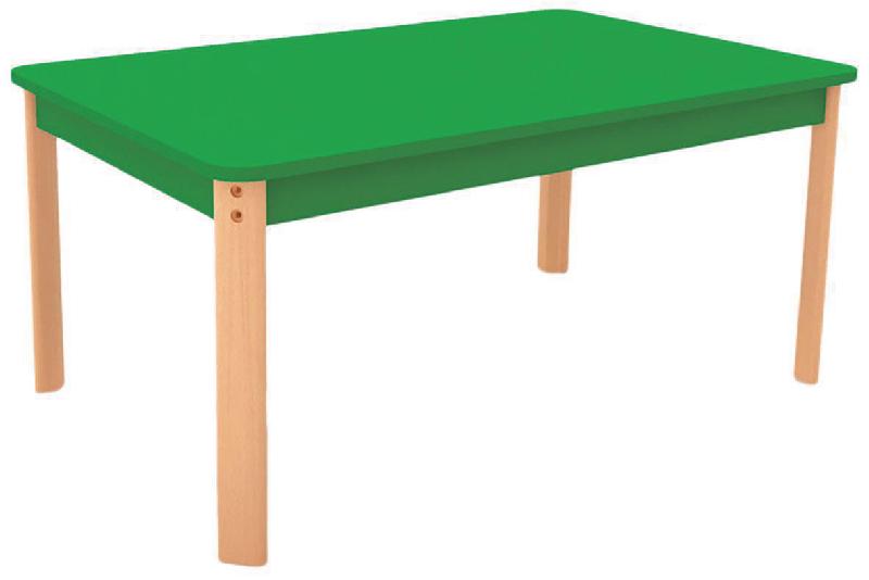 TABLE ERGO RECTANGULAIRE T5 - VERT/HÊTRE - MANUTAN COLLECTIVITÉS