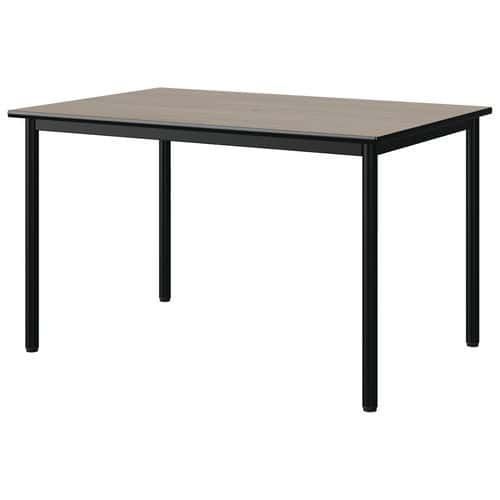 TABLE MALIBU 120X80 T5 4P STRA CHÊNE 1146/NOIR NOIR 9005