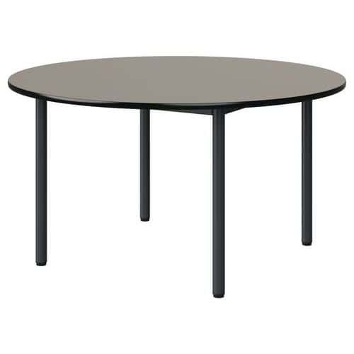 TABLE MALIBU Ø 120 T4 4P STRA ANTIB GRIS U727/NOIR GRIS 7016