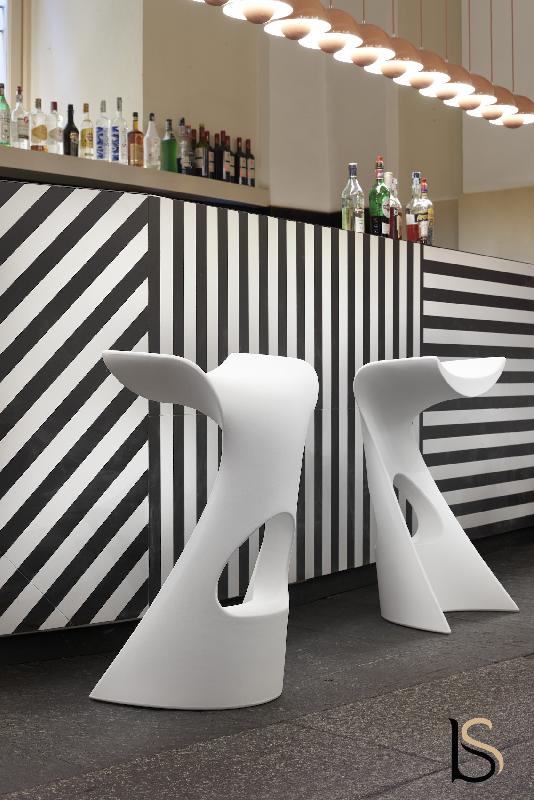 Tabouret haut Konkord - Slide - Blanc_0