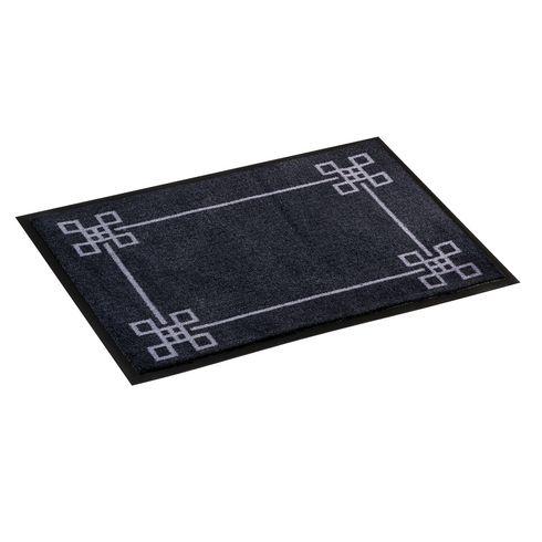 TAPIS D'ENTRÉE DÉCO 60 X 90 CM NOIR
