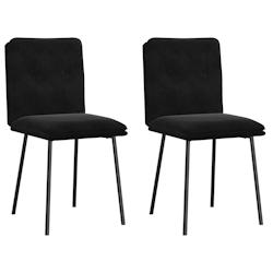 VidaXL Chaises à Manger Lot De 2 Noir Velours - noir 4101315_0