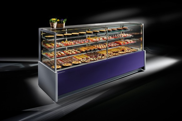 Vitrine de pâtisserie Elisir - design épuré, haut de gamme - températures M2 et S_0