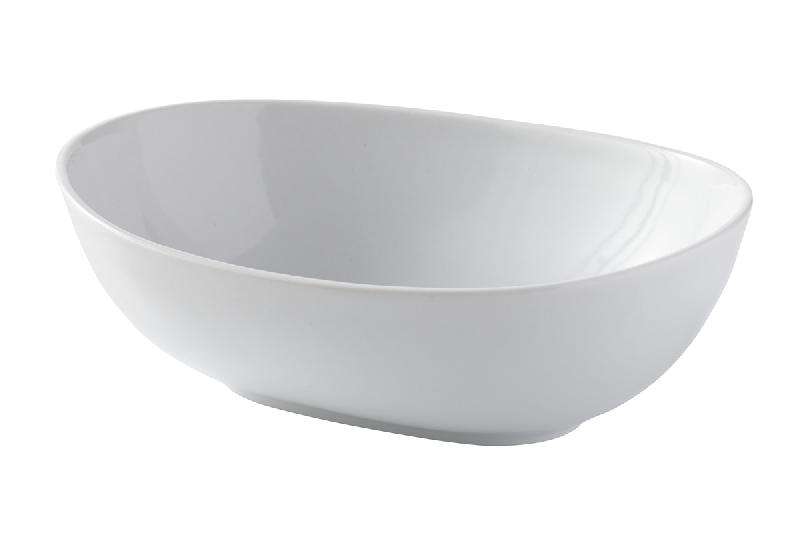 BOL OVALE BLANC PORCELAINE 18 CM BAZIK