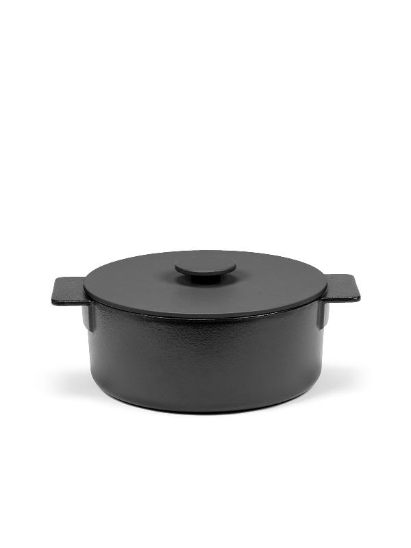 COCOTTE AVEC COUVERCLE FONTE D'ACIER SANS REVÊTEMENT AVEC COUVERCLE Ø 26 CM 13 CM 460 CL SURFACE SERAX