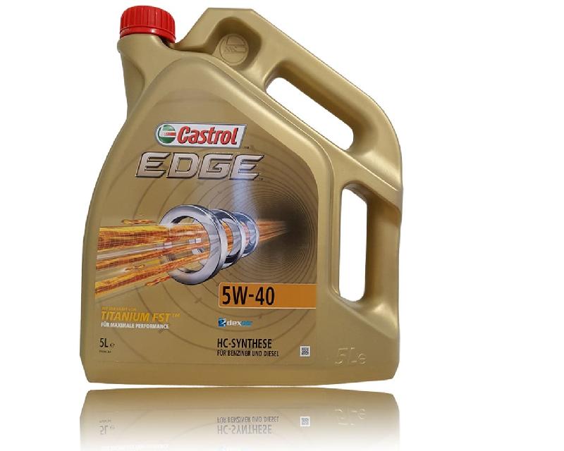 Huile moteur Castrol EDGE 5W-40 - SAE 5W-FST 40 - 5 litres - Référence 25015_0