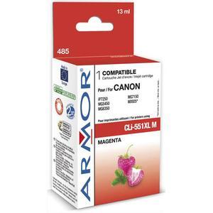 Armor - Cartouche compatible jet d'encre magenta Canon CLI-551XL K12626 - Compatible avec Pixma séries IP, MG, IX et MX_0