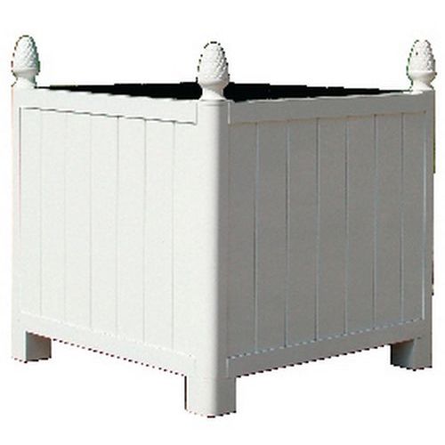 BAC ORANGERIE BLANC FINITION POMME DE PIN 77X77 CM