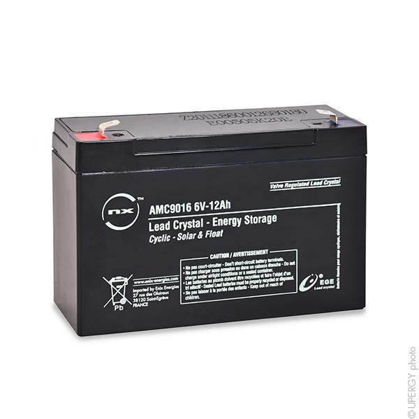 Batterie Lead Crystal 3-CNFJ-12 6V 12Ah F6.35 - Étanche avec électrolyte non corrosif SiO2_0