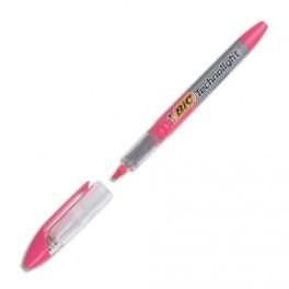 BIC SURLIGNEUR DE POCHE POINTE BISEAUTÉE ENCRE LIQUIDE COLORIS ROSE TECHNOLIGHT