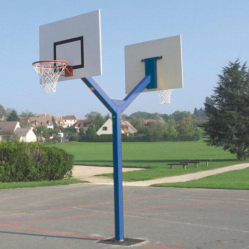 BUT DE BASKET DOUBLE TÊTES, GALVANISÉ À CHAUD