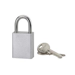 Cadenas à clé Cobble, extérieure, acier, anse inox, 38mm, couleurs assorties - THIRARD - gris 3150260965087_0