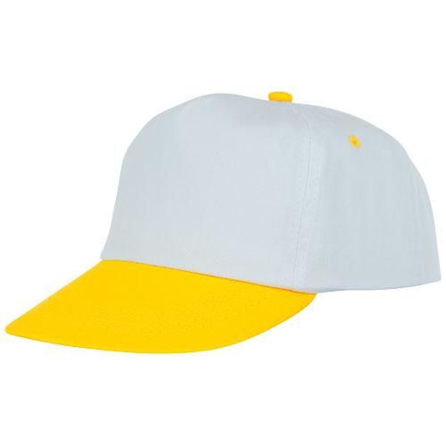 Casquette 5 panneaux bicolore Icarus 38670100 - visière incurvée et œillets brodés contrastés - 100% coton twill_0