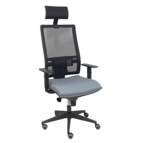 CHAISE DE BUREAU HORNA AVEC TÊTIÈRE - GRIS