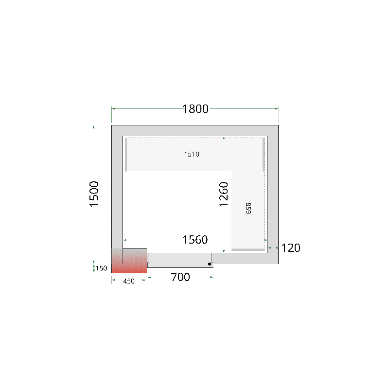 Chambre froide négative TEFCOLD CRNF1815 - Plage de température -20 à -10°C, réfrigération ventilée, dégivrage automatique_0