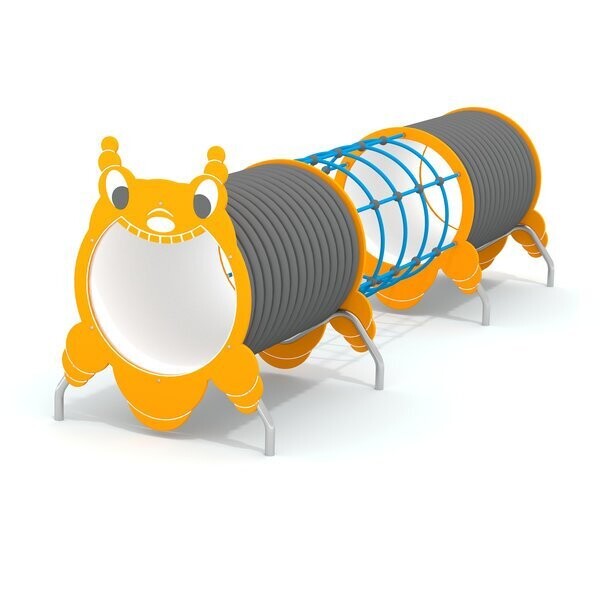 Chenille éducative pour aire de jeux - EN1176 - Référence BT16028 - Tunnels et pont en acier inoxydable et plastique HDPE/HPL_0