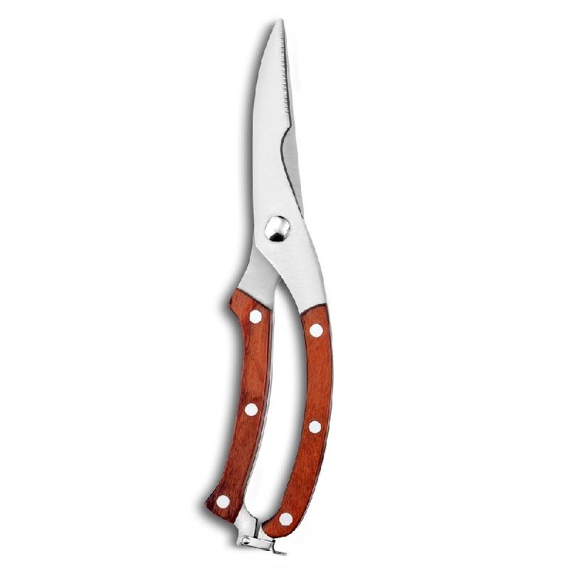 Ciseau à volaille ergonomique 24 cm inox poignées PP/TPR marron Déglon_0