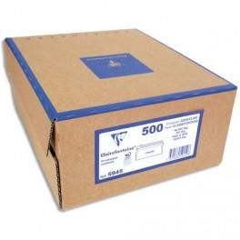 CLAIREFONTAINE BOÎTE DE 500 ENVELOPPES PEFC DL 110X220MM FEN 45X100MM VÉLIN BLANC 80G AUTO-ADHÉSIVE 10925