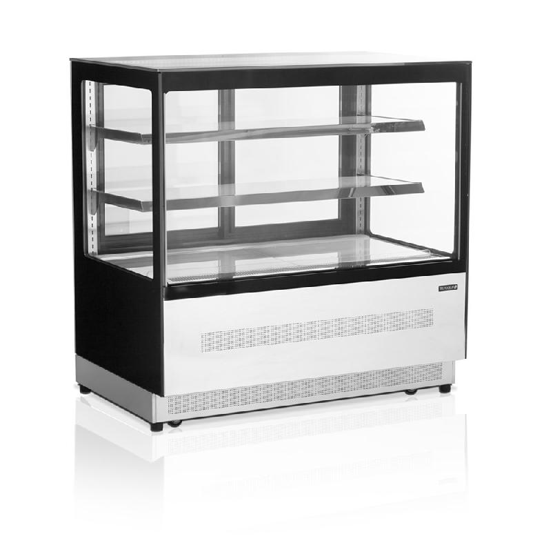 Comptoir réfrigéré LPD1500F/BLACK - haut de gamme avec vitre double vitrage et froid ventilé_0