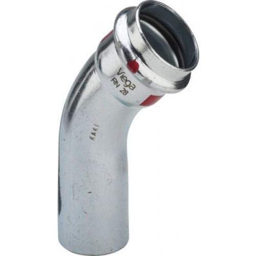 COUDE 45° ÉLECTROZINGUÉ MÂLE / FEMELLE - DIAMÈTRE 35 À SERTIR VIEGA