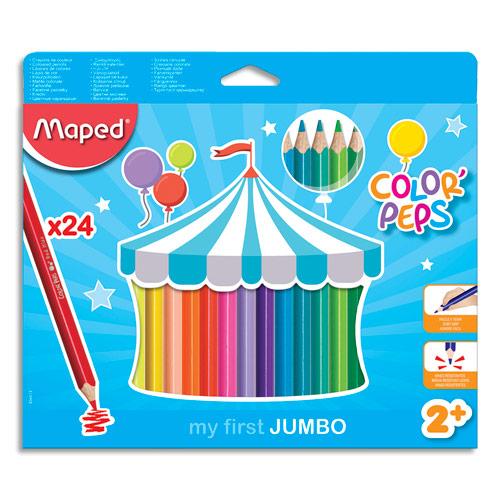 CRAYONS DE COULEUR MAPED JUMBO EARLY AGE - POCHETTE DE 24