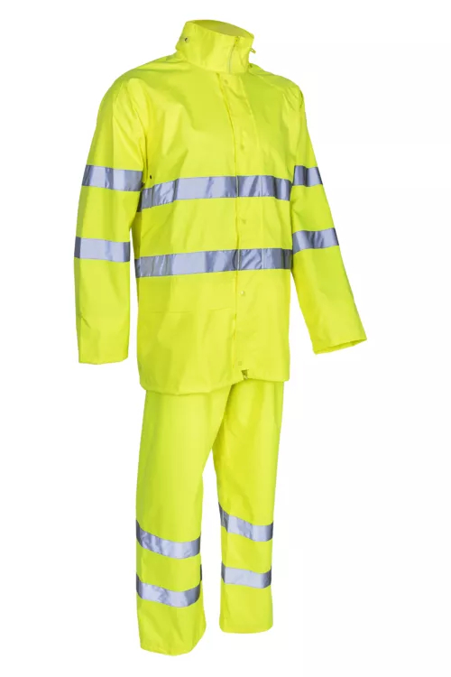 Ensemble de pluie - 150D Oxford 100% PES enduit PU 140g/m2 - Jaune HV - Référence : 5KAW160_0