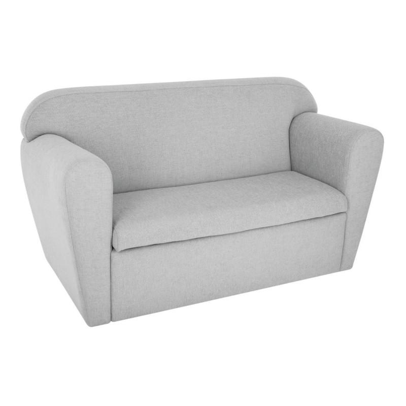 Fauteuil 2 places avec coffre - 79 cm - Gris - Design contemporain - Paris Prix_0