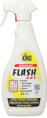 Flash'net degraissant surpuissant haccp toutes surfaces ph13 king vapo de 750ml_0