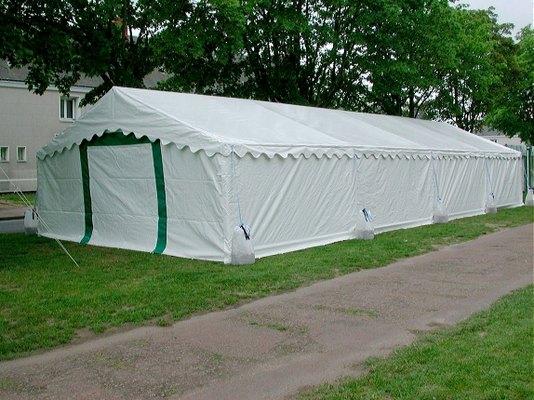 BARNUM TENTE DE RÉCEPTION PLEIN AIR 5 X12 M - 60 M² - TOIT BLANC + ARMATURE - 60 PERSONNES - MANUTAN COLLECTIVITÉS