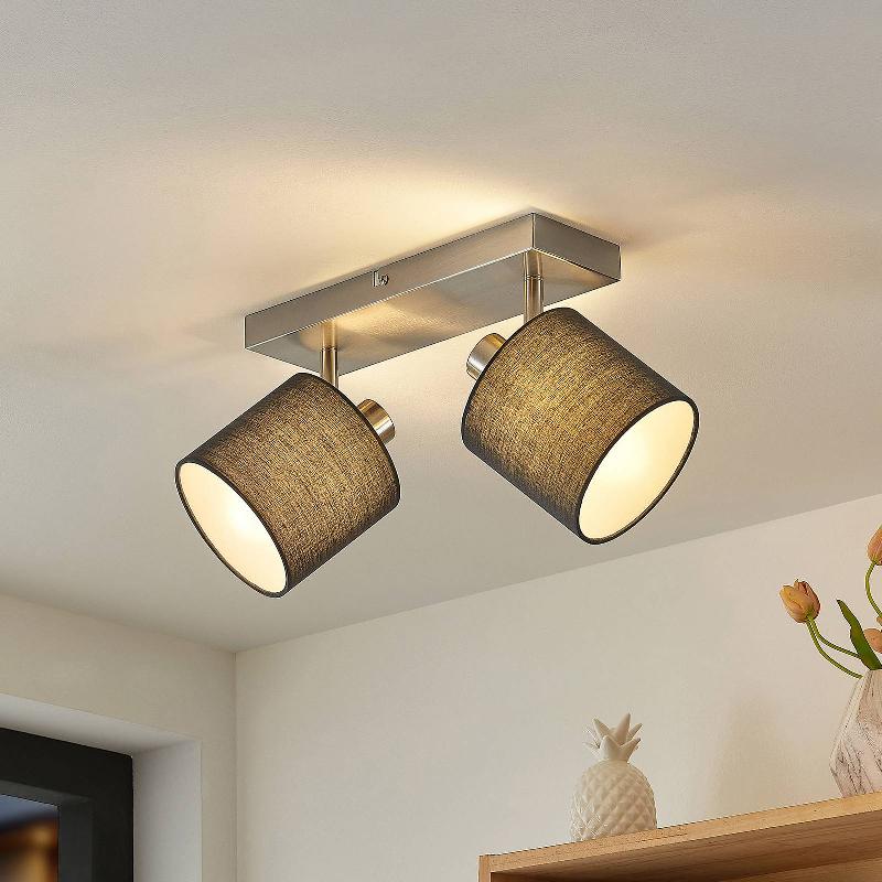 LINDBY DARIMA SPOT POUR PLAFOND, À 2 LAMPES, GRIS