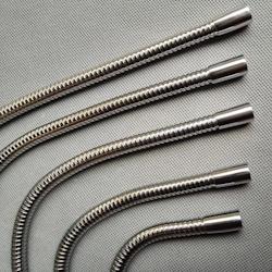 LnD Tube Flexible en Acier Chromé avec Pas de Vis M10 - Solution d'Éclairage pour Appliques Murales - argenté 3760406124003_0