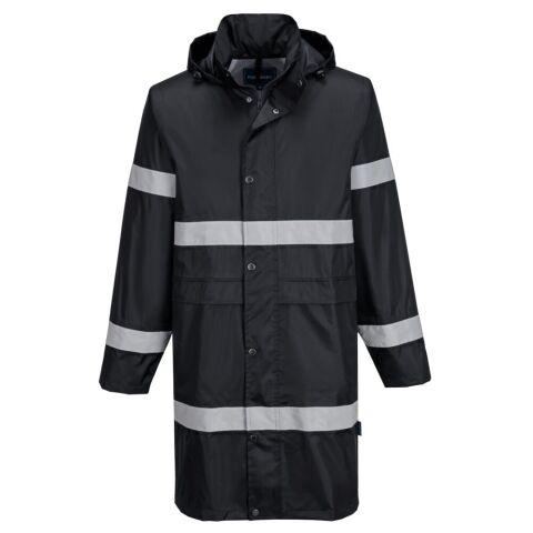 LOT DE 2 - PORTWEST F437 VESTE DE PLUIE IONA 100CM NOIR - TAILLE M