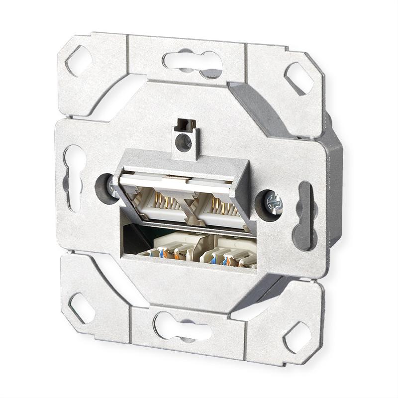 Metz connect e-dat c6a 2 port encastré sans cache_0