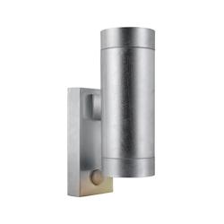 Nordlux Applique murale TIN Maxi Double Sensor Métal Acier galvanisé, H.24,3  IP54  GU10 /  Extérieur - gris 5704924023316_0