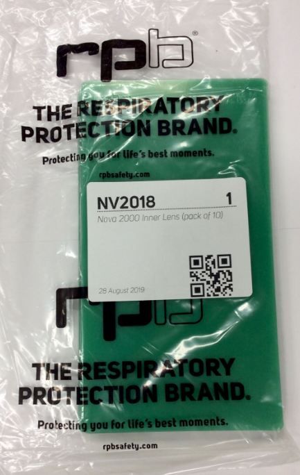 NV2018 - Visières intérieures pour casque RPB Nova 2000 - Paquet de 10 pièces_0