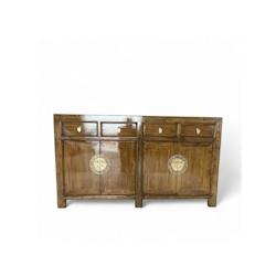 OPIUM OUTLET Asia Meubles Commode Buffet Armoire de mariage sideboard console chiffonnier 31196 marron asiatique chinois oriental entièrement monté_0