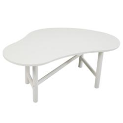 Oviala Business Table basse décor mélaminé écru - blanc Bois massif 112626_0