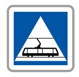 Panneau de signalisation d'indication - Traversée de tramways - Type C20c_0