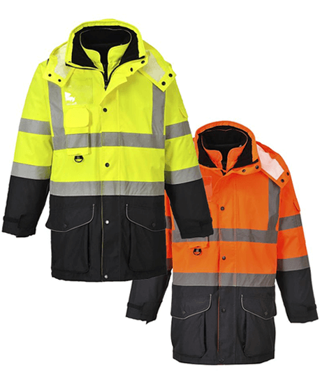 Parka haute visibilité respirante 5 en 1, Coloris : Jaune Fluo, Taille : 2XL_0