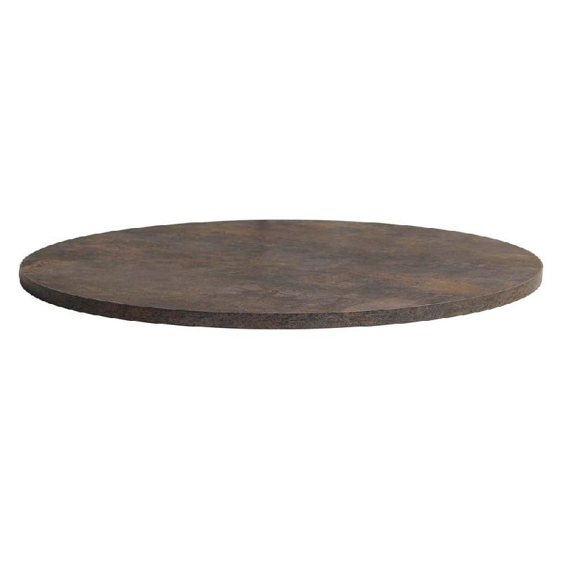 Plateau rond de table d'intérieur Tavola  Ø110cm stratifié Underground Rouille_0