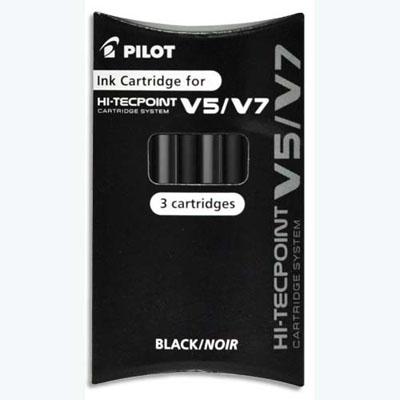 POCHETTE DE 3 RECHARGES POUR PILOT HI-TECPOINT BEGREEN V5/V7 - ENCRE NOIRE