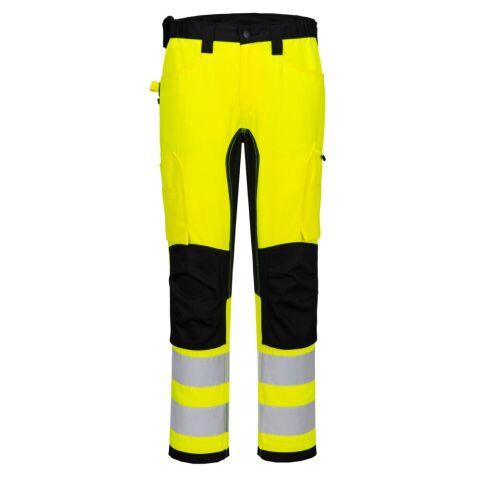 PORTWEST CD848 PANTALON DE TRAVAIL ÉCO-CONÇU WX2 STRETCH JAUNE/NOIR - TAILLE 28 - STANDARD