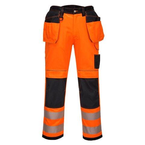 PORTWEST T501 PANTALON HV PW3 POCHES FLOTTANTES ORANGE/NOIR - TAILLE 48 - STANDARD