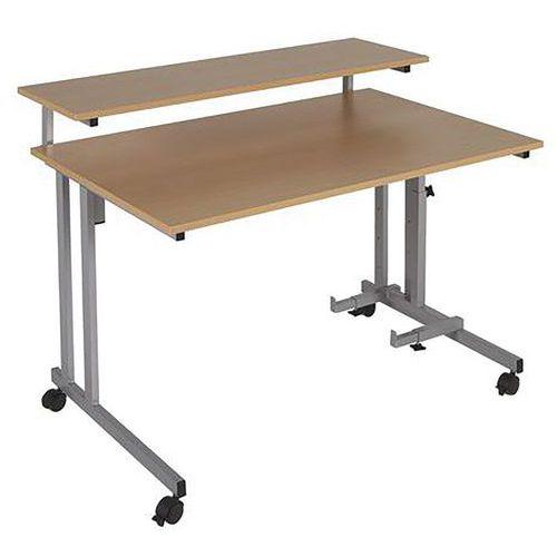 POSTE CAO-DAO MIRA 2 PLATEAUX SANS ROULETTES GRIS/ANTHRACITE - MBA