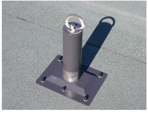 Potelet d'ancrage absorbeur - Fixation sur bac support d'étanchéité - Conforme EN 795 classe A_0