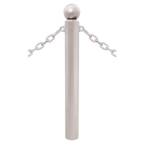 POTELET PROVINCE Ø114 MM CHAINES 2 ANNEAUX BOULE GRIS 7044 - PROCITY
